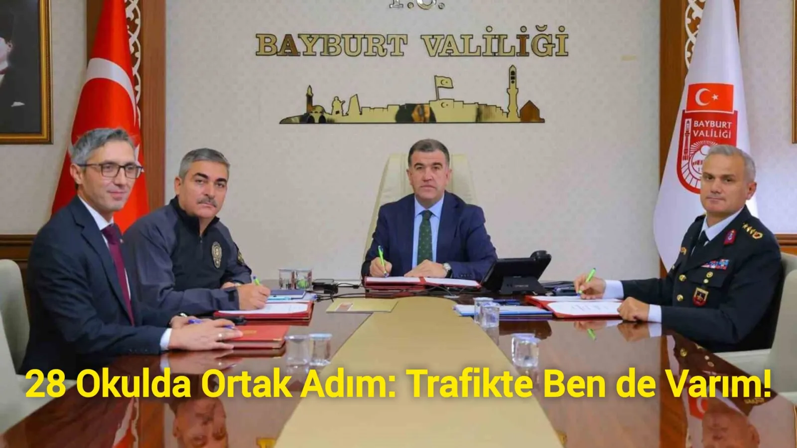Bayburt'ta Öğrenciler Trafikte Söz Sahibi Oluyor: "Trafikte Ben de Varım" Projesi İmzalandı