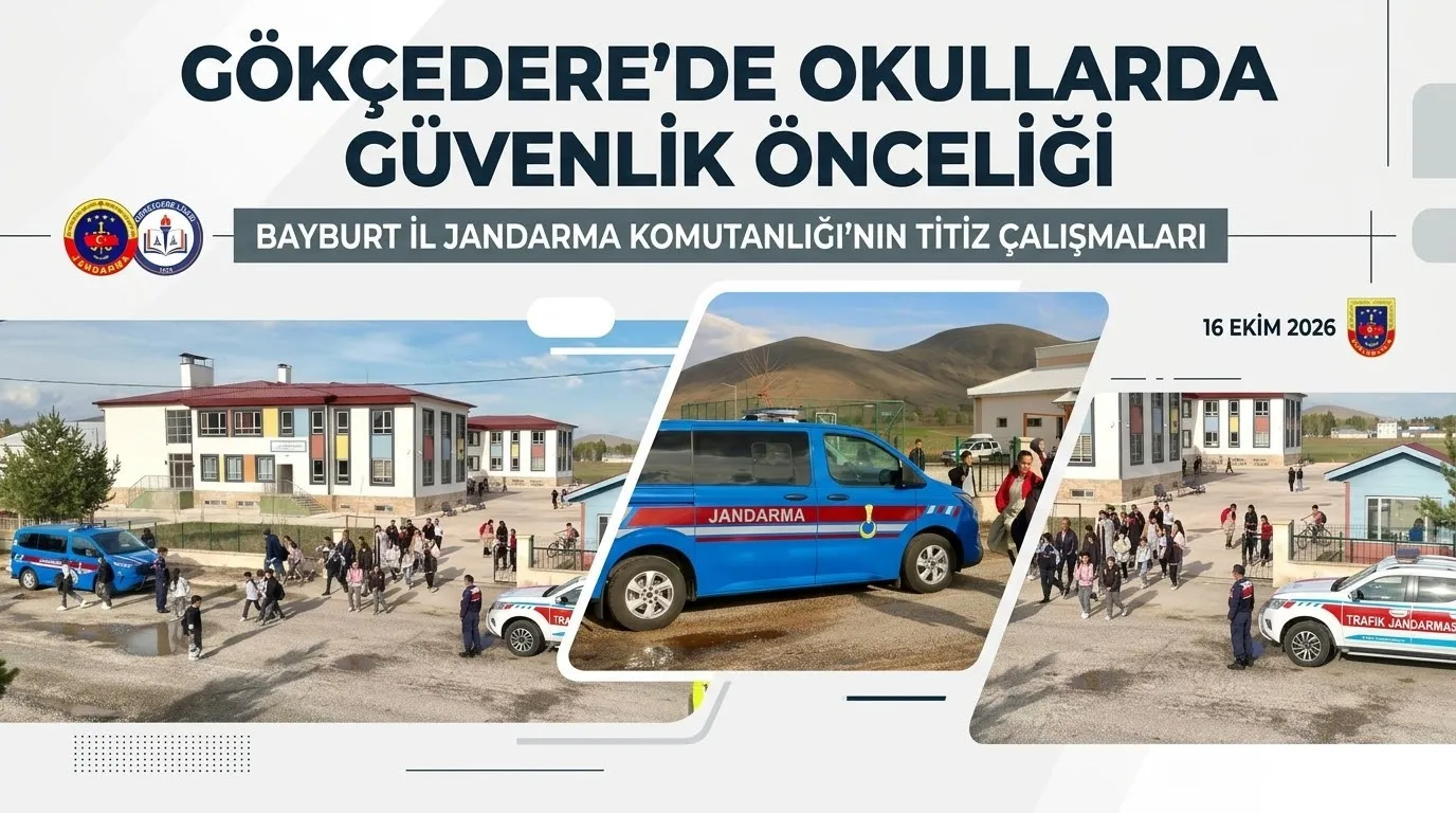 BAYBURT İL JANDARMA KOMUTANLIĞI'NDAN GÖKÇEDERE'DE EĞİTİM GÜVENLİĞİ MESAİSİ